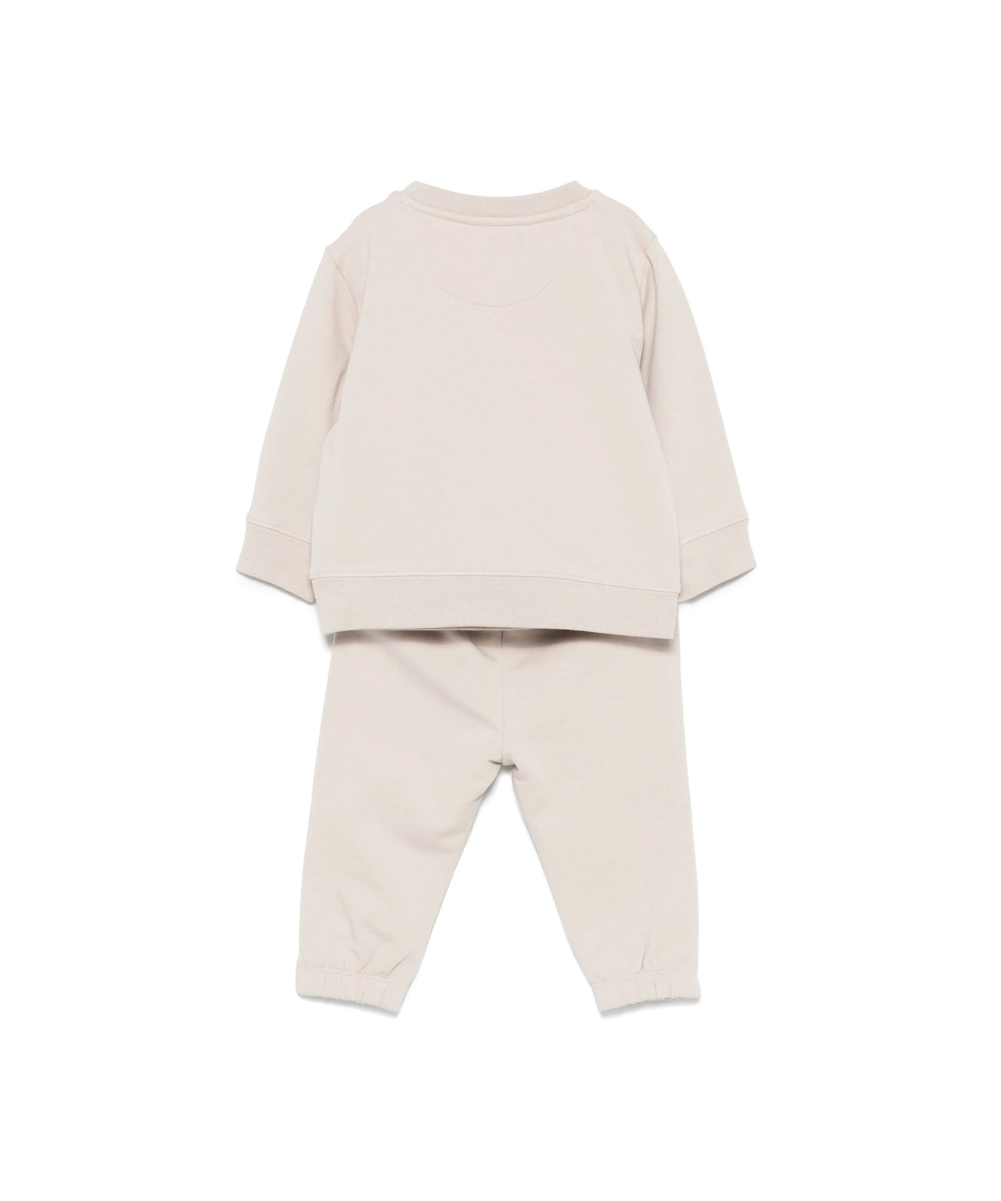 Calvin Klein Kids Felpa con Pantaloni Beige per Neonati