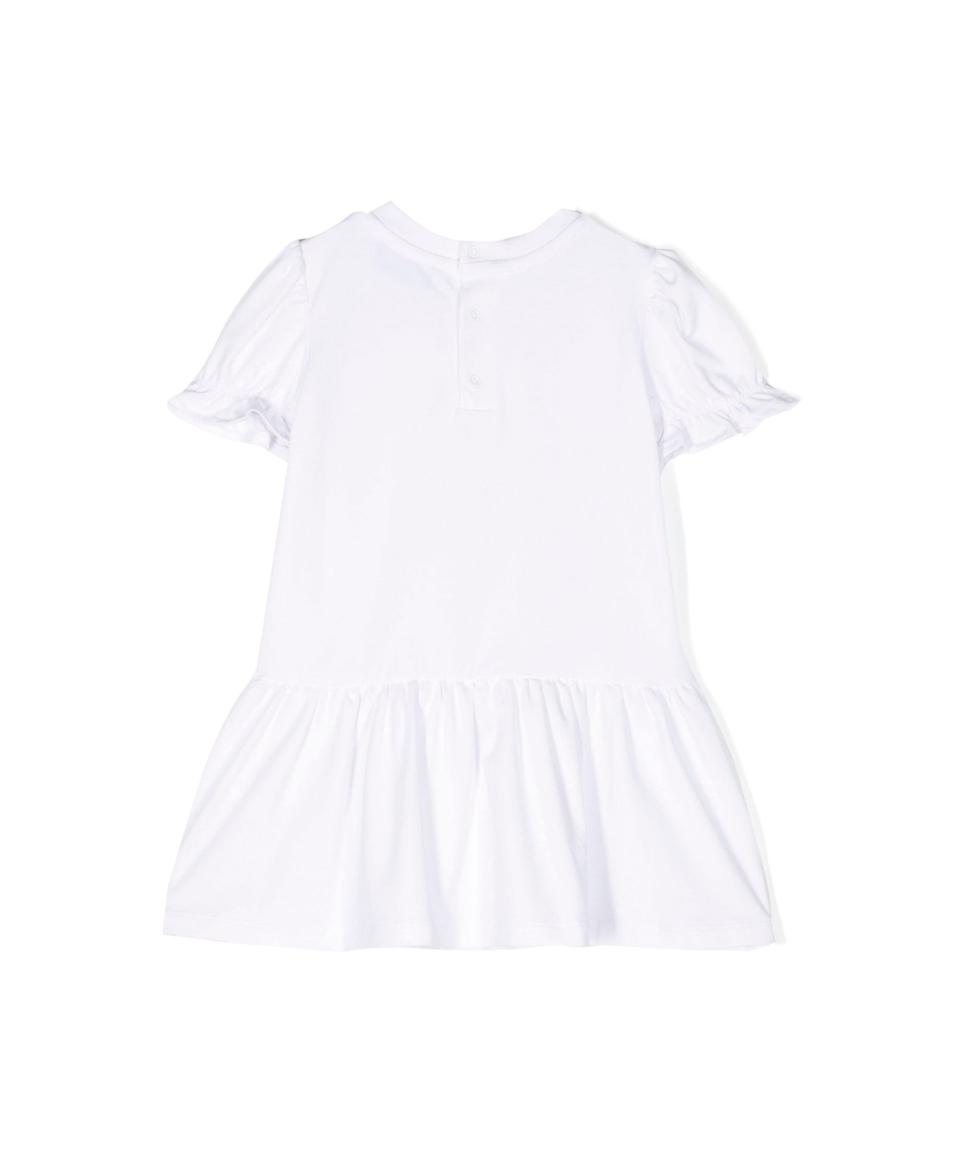 Moschino Kids Abito Bianco Teddy Bear per Neonate