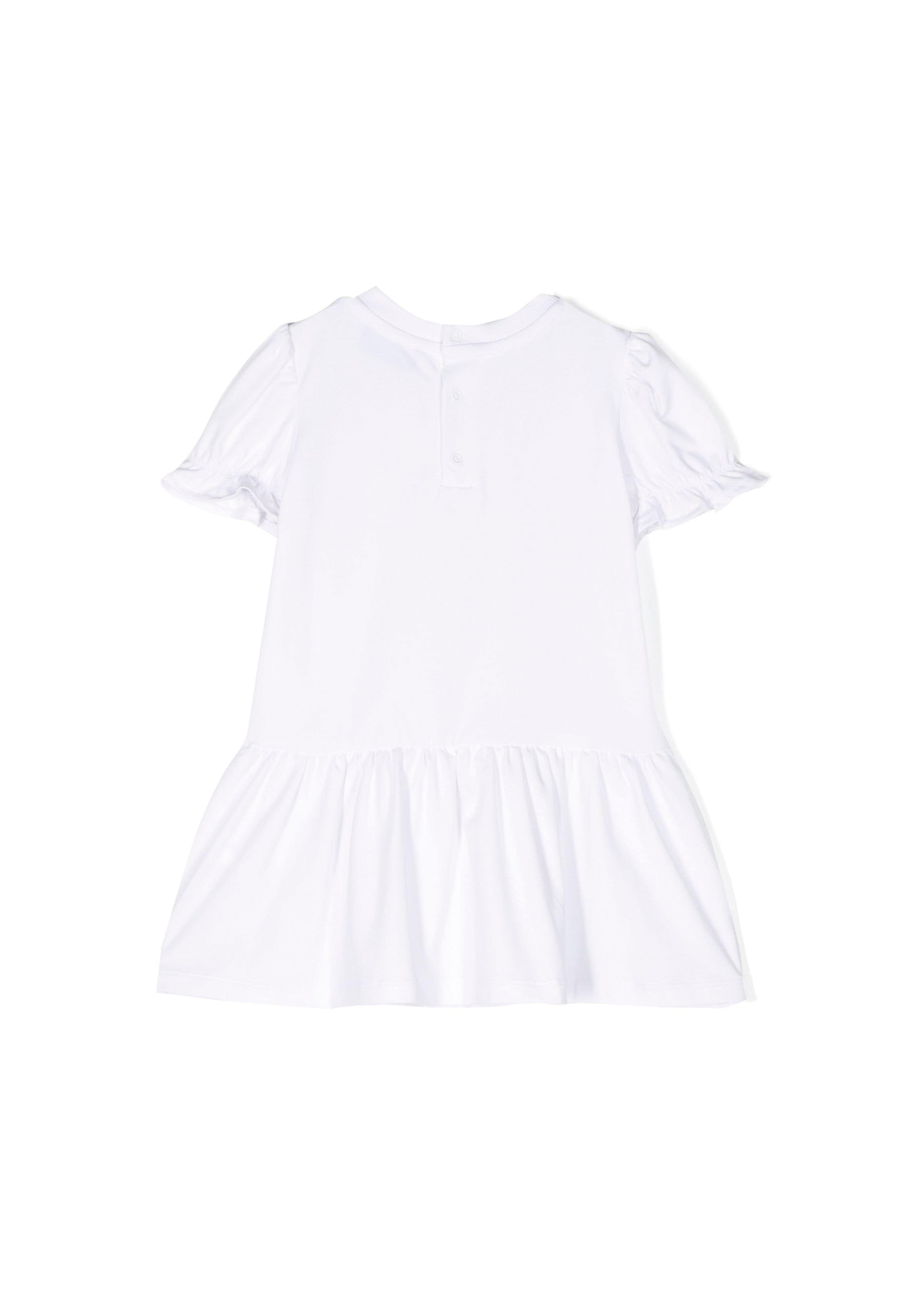 Moschino Kids Abito Bianco Teddy Bear per Neonate