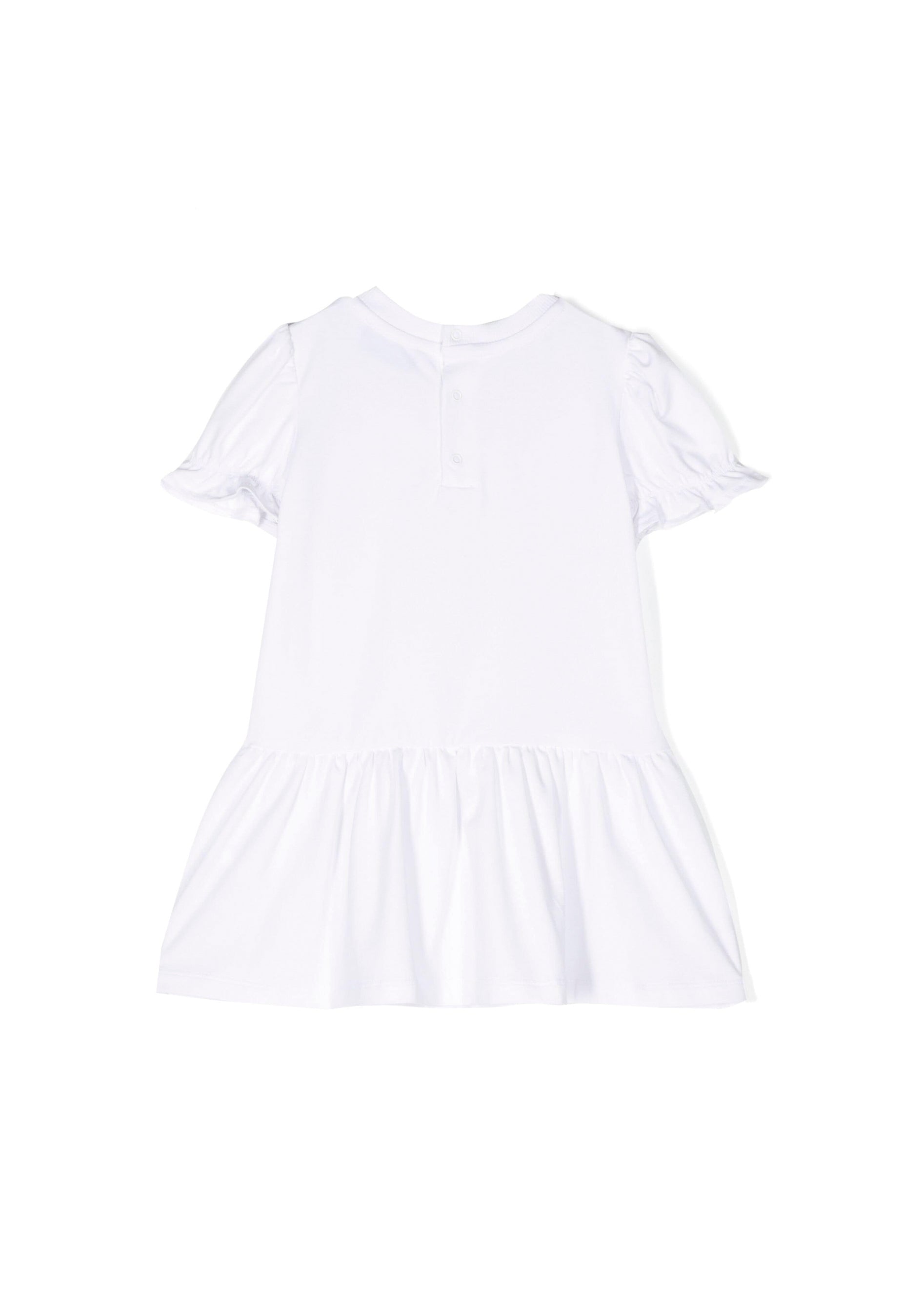 Moschino Kids Abito Bianco Teddy Bear per Neonate