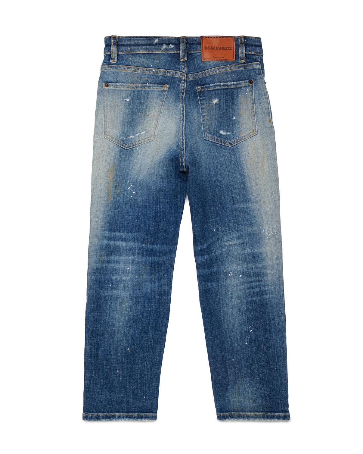 Dsquared2 Kids Pantalone in Denim con Patch Unisex