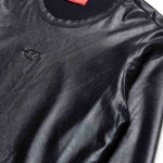 Diesel Kids T-shirt Maniche Lunghe in Pelle Nera per Bambine (dettaglio)