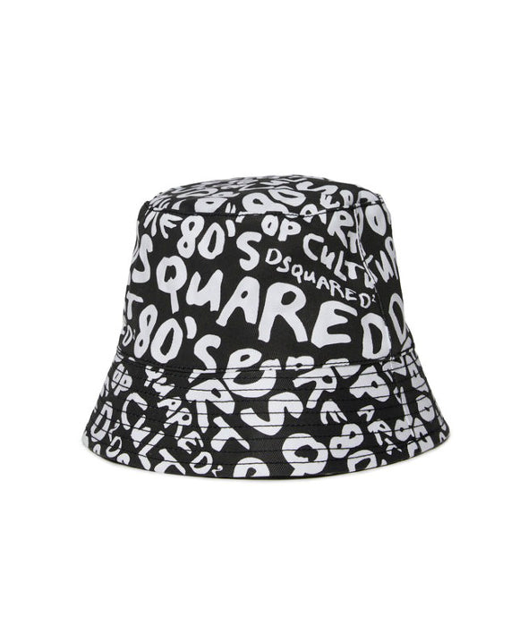 Dsquared Kids Cappello Pescatore con Logo All-over