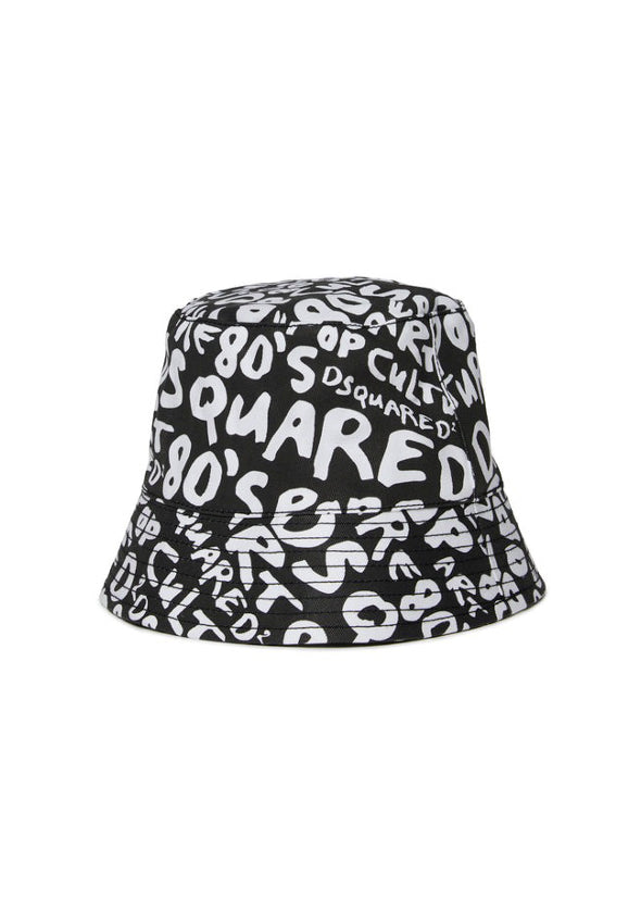 Dsquared Kids Cappello Pescatore con Logo All-over