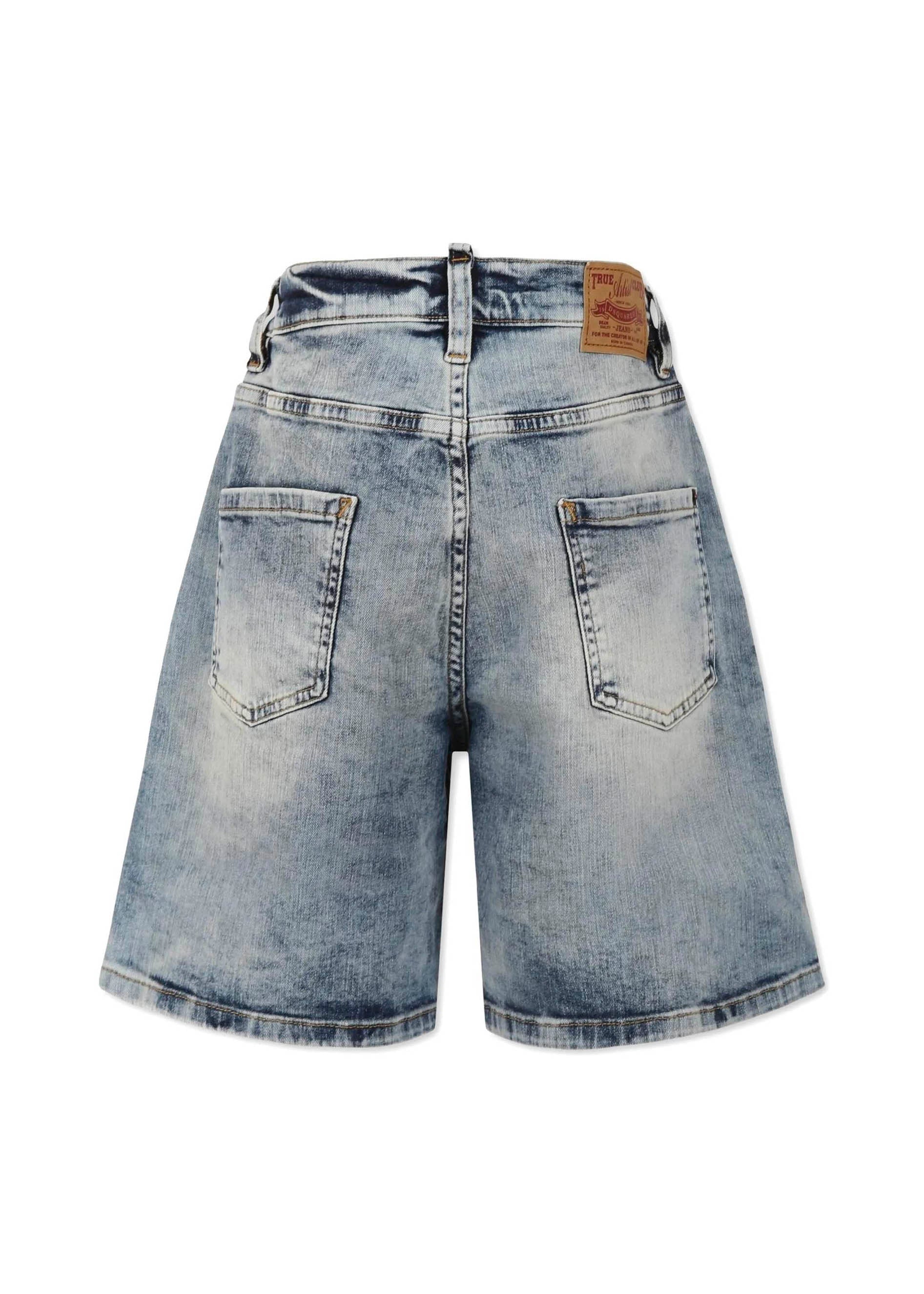 Dsquared2 Kids Bermuda Denim Sfumato per Bambini