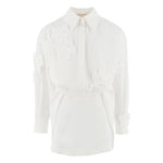 Elisabetta Franchi La Mia Bambina Abito Avorio con Applicazione Fiori per Bambine