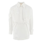 Elisabetta Franchi La Mia Bambina Abito Avorio con Applicazione Fiori per Bambine