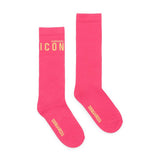 Dsquared2 Kids Calzini Rosa Con Logo