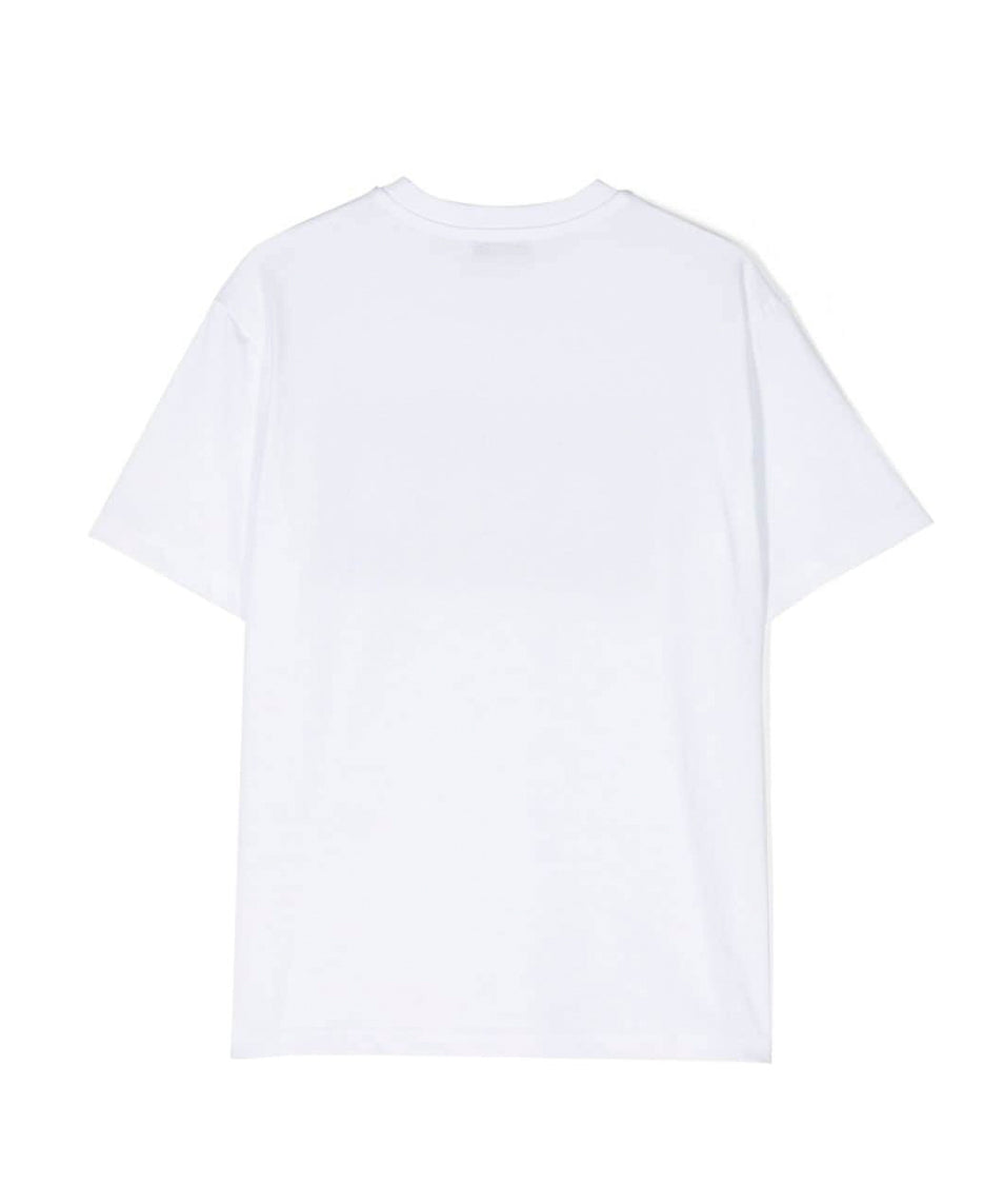 MSGM Kids T-Shirt Bianca con Logo per Bambini
