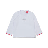 Diesel Kids T-shirt Bianca con Oval D per Neonate