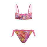 4Giveness Kids Costume Due Pezzi Fantasia Pink Butterfly per Bambine