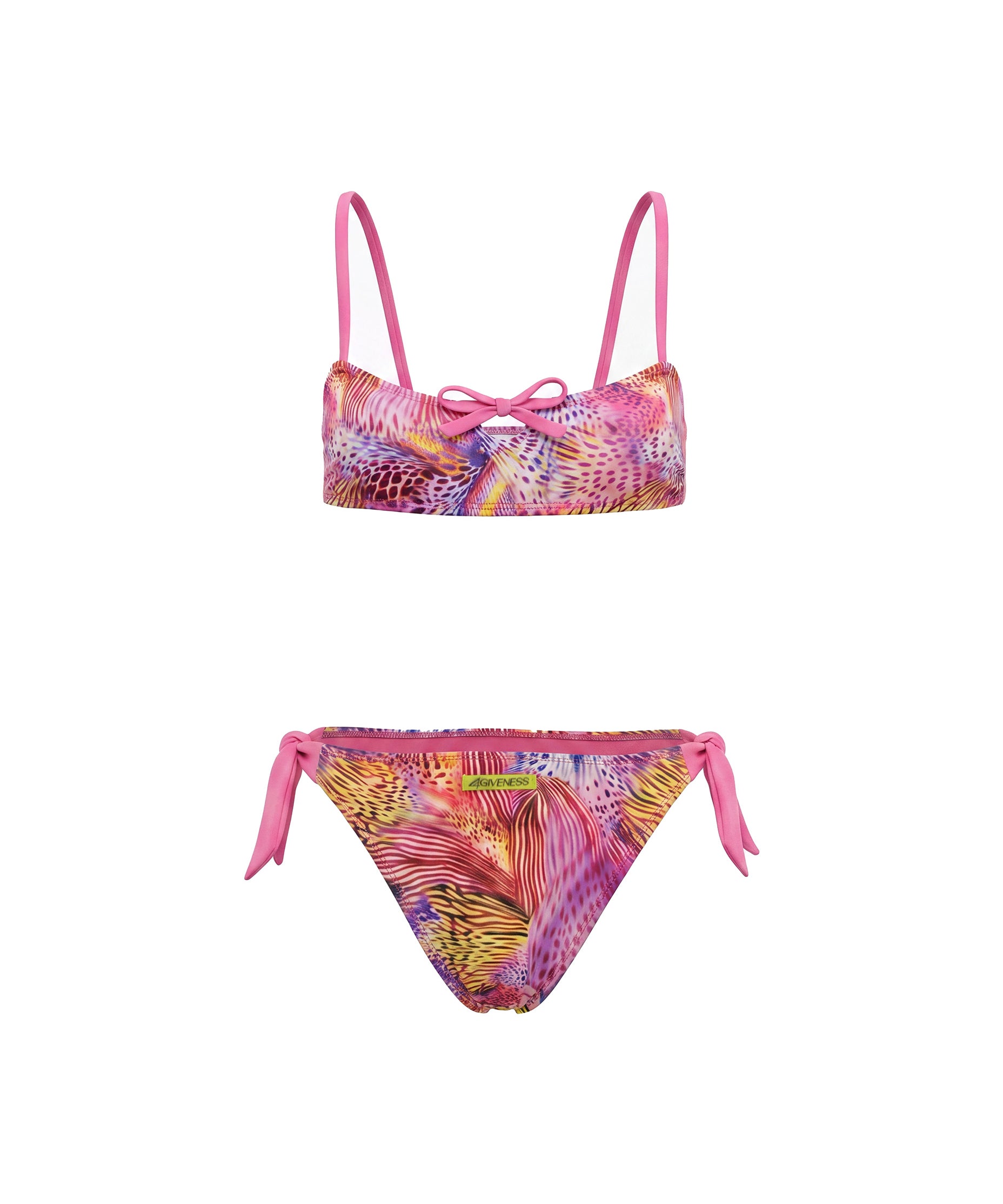 4Giveness Kids Costume Due Pezzi Fantasia Pink Butterfly per Bambine