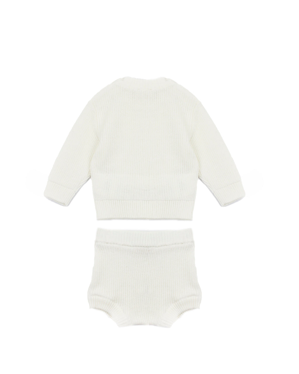 Elisabetta Franchi La Mia Bambina T-shirt con Culotta Panna con Logo per Neonate