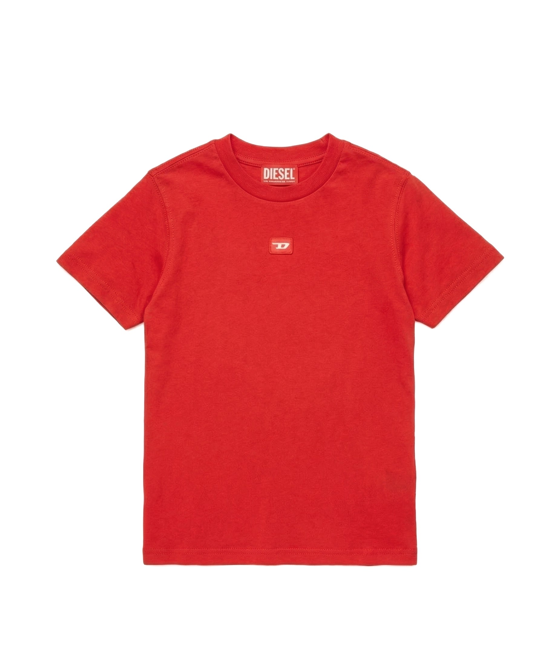 Diesel Kids T-shirt Rossa con Ricamo Logo Unisex Bambini
