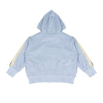 Palm Angels Kids Felpa Celeste con Zip e Logo per Bambini