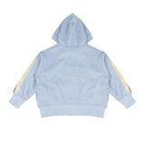 Palm Angels Kids Felpa Celeste con Zip e Logo per Bambini