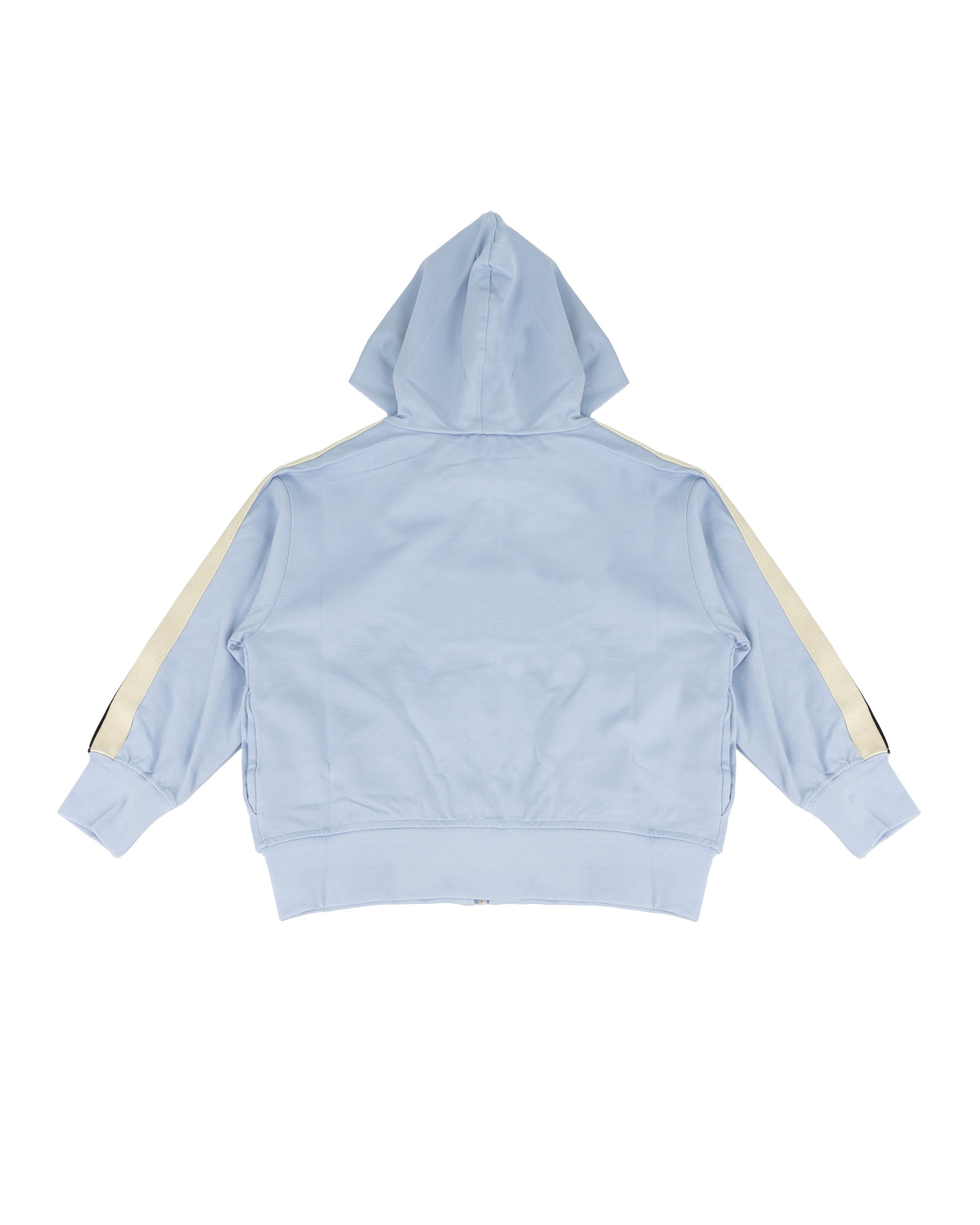 Palm Angels Kids Felpa Celeste con Zip e Logo per Bambini