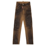 Dsquared2 Kids Jeans Slim Fit Marrone per Bambini