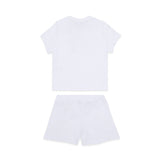 Dsquared2 Kids T-shirt Bianca con Shorts per Neonati