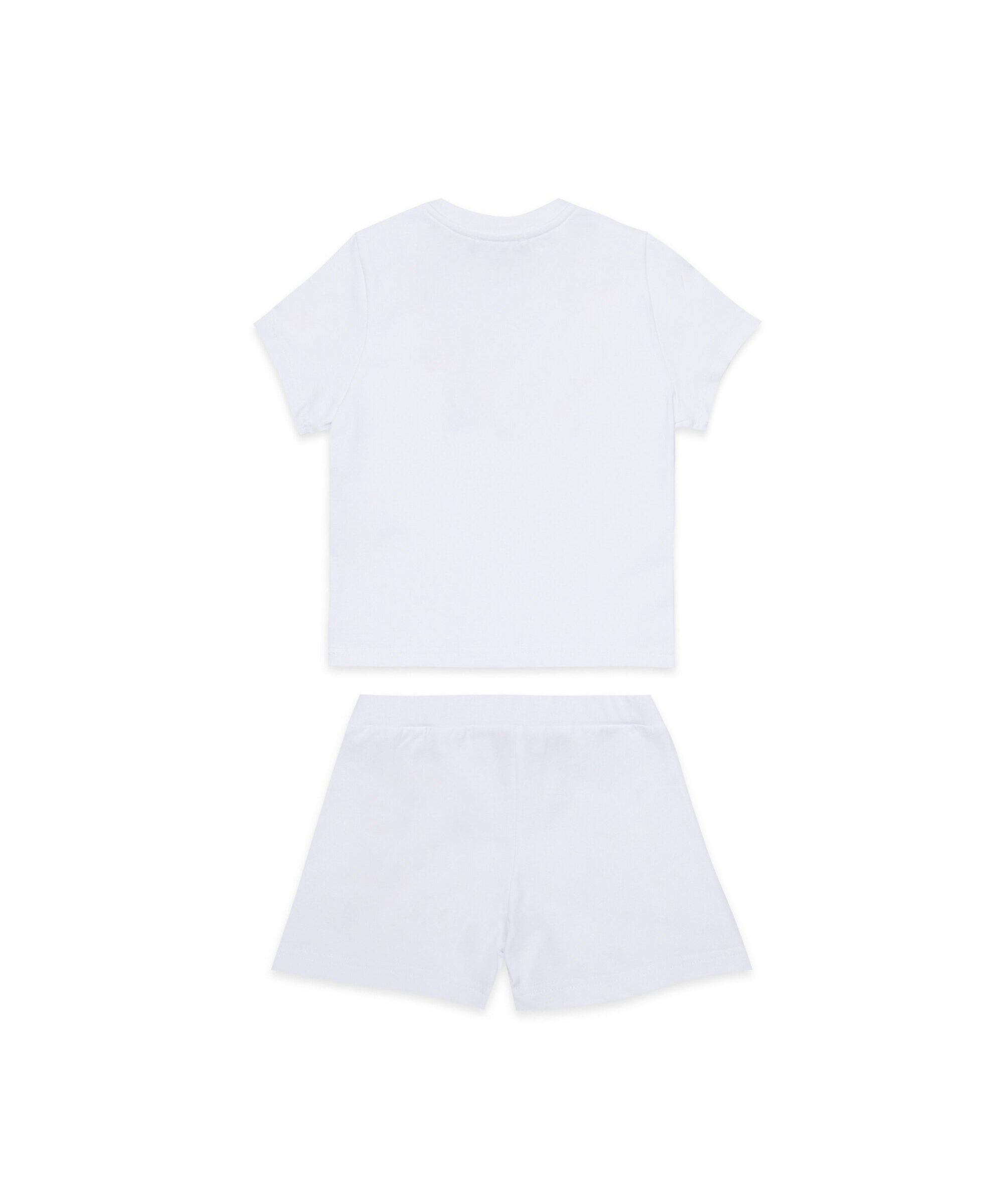 Dsquared2 Kids T-shirt Bianca con Shorts per Neonati
