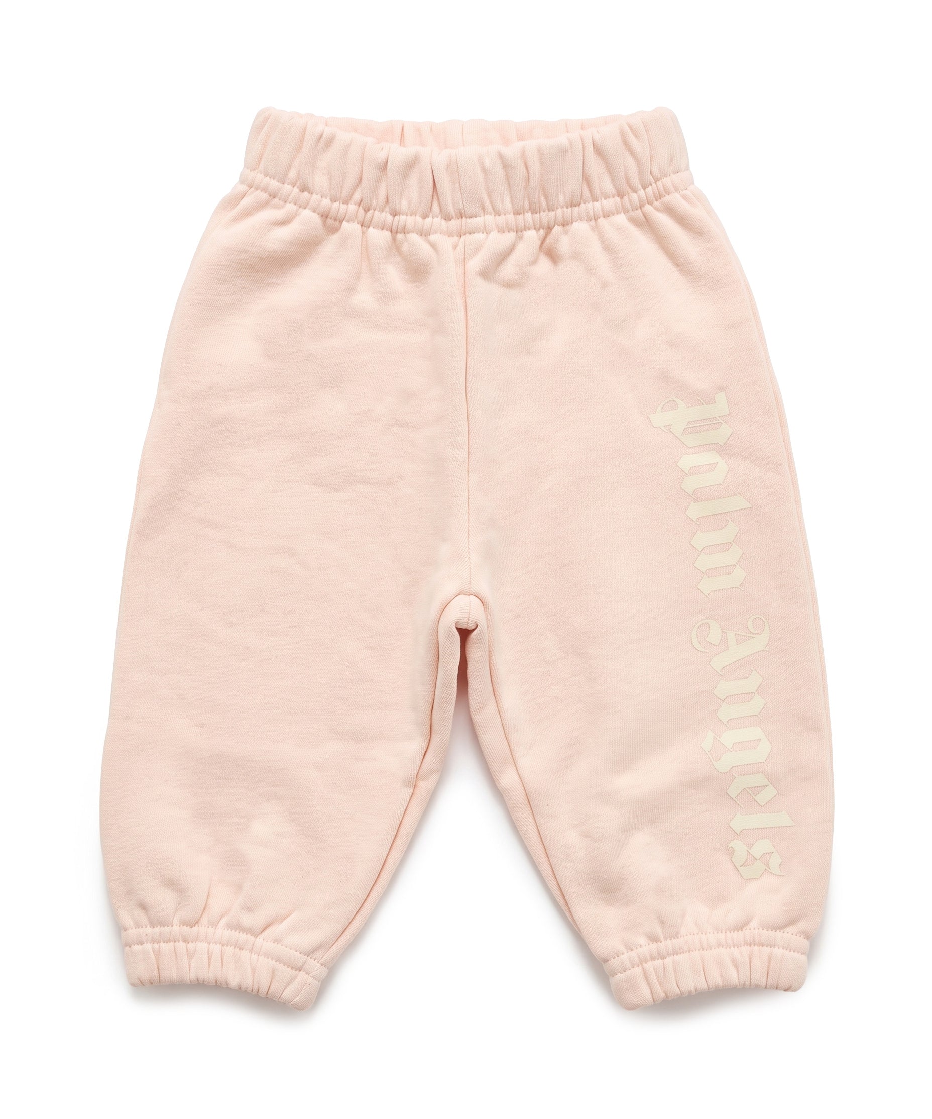 Palm Angels Kids Pantalone Rosa con Logo Panna per Neonate