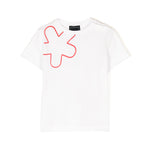 EffeK T-shirt Bianca con Stampa per Neonati (fronte)