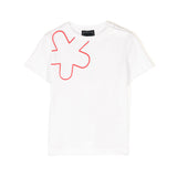 EffeK T-shirt Bianca con Stampa per Neonati (fronte)