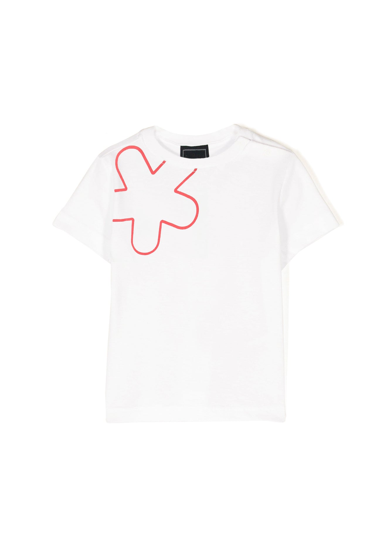 EffeK T-shirt Bianca con Stampa per Neonati (fronte)