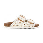 Colors of California Sandalo Doppia Fascia Bianco con Strass per Bambine
