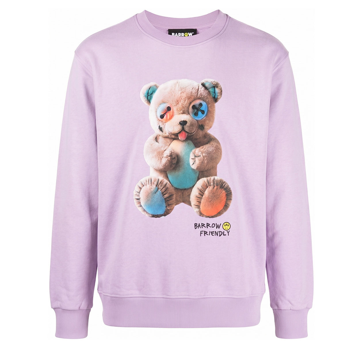 Barrow Kids Felpa Lilla con Stampa Orsacchiotto per Bambine