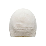 Blumarine Kids Cappellino panna con Ricamo Logo per Neonate