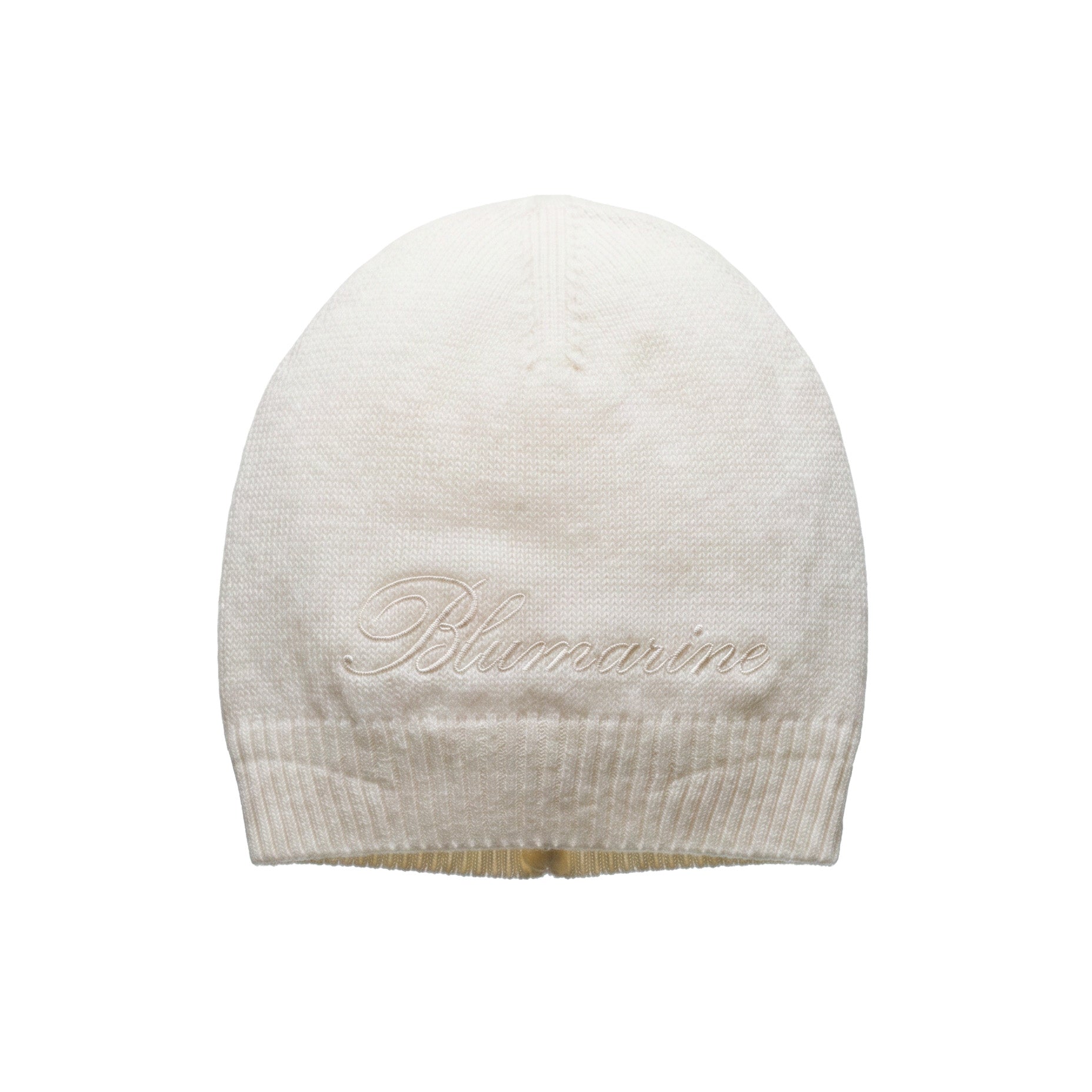 Blumarine Kids Cappellino panna con Ricamo Logo per Neonate
