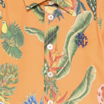 Roberto Cavalli Kids Camicia Arancio con Fantasia per Neonati