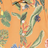 Roberto Cavalli Kids Camicia Arancio con Fantasia per Neonati