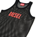 Diesel Kids Copricostume in Mesh Cover-up Nero con Stampa logo 