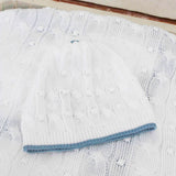 Marlù Cappello Bianco/Celeste per Neonati