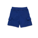 Dsquared2 Kids Short Blu Monocolore con Tasche Cargo per Neonati