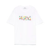 MSGM Kids T-shirt Bianca con Applicazione Perline per Bambine