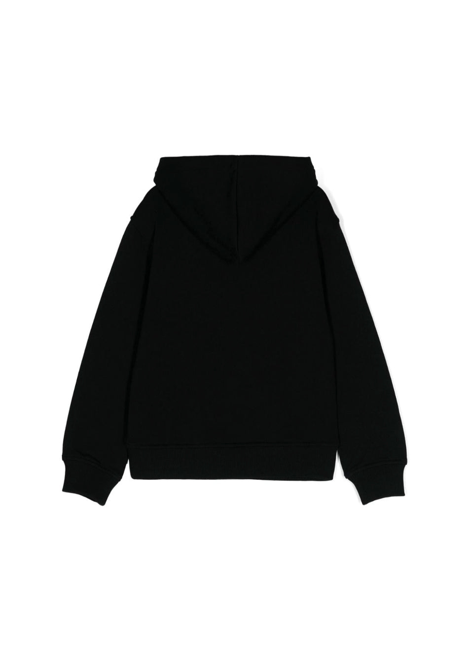 Moschino Kids Felpa Nera con Cappuccio con Logo per Bambini (retro)