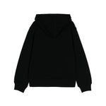 Moschino Kids Felpa Nera con Cappuccio con Logo per Bambini (retro)