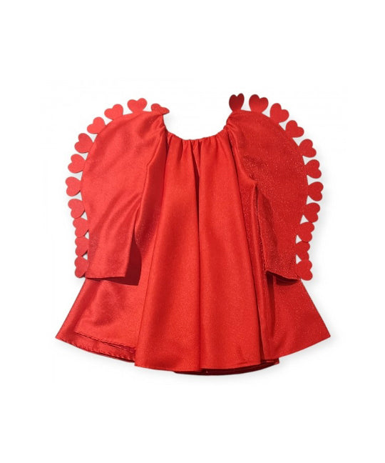 Cocò et Mamà Abito Rosso Sparkling con Cuori per Neonate