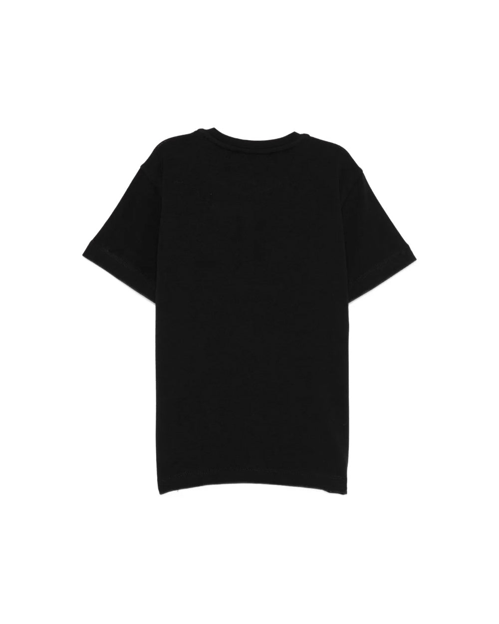 Elisabetta Franchi La Mia Bambina T-shirt Nera con Ricamo Logo per Bambine