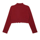 Diesel Kids Top Bordeaux con Logo per Bambine