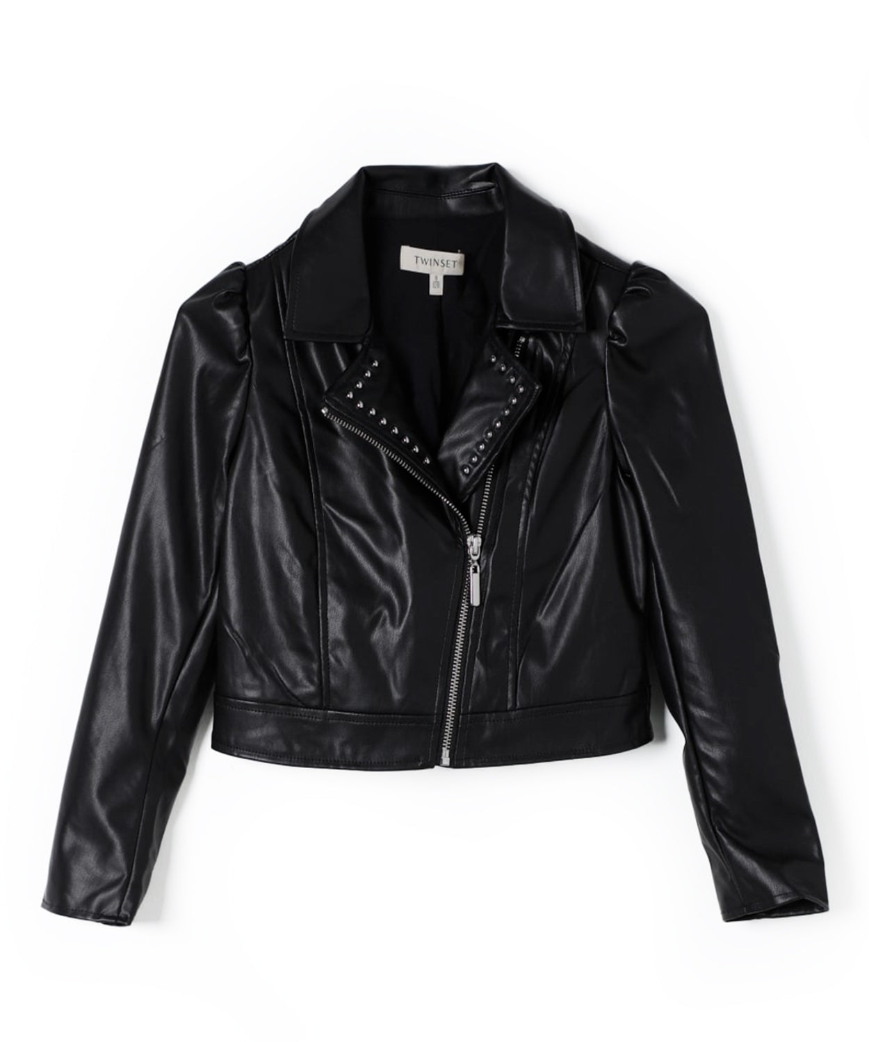 Twinset Kids Giubbino di Pelle con Volant (fronte)