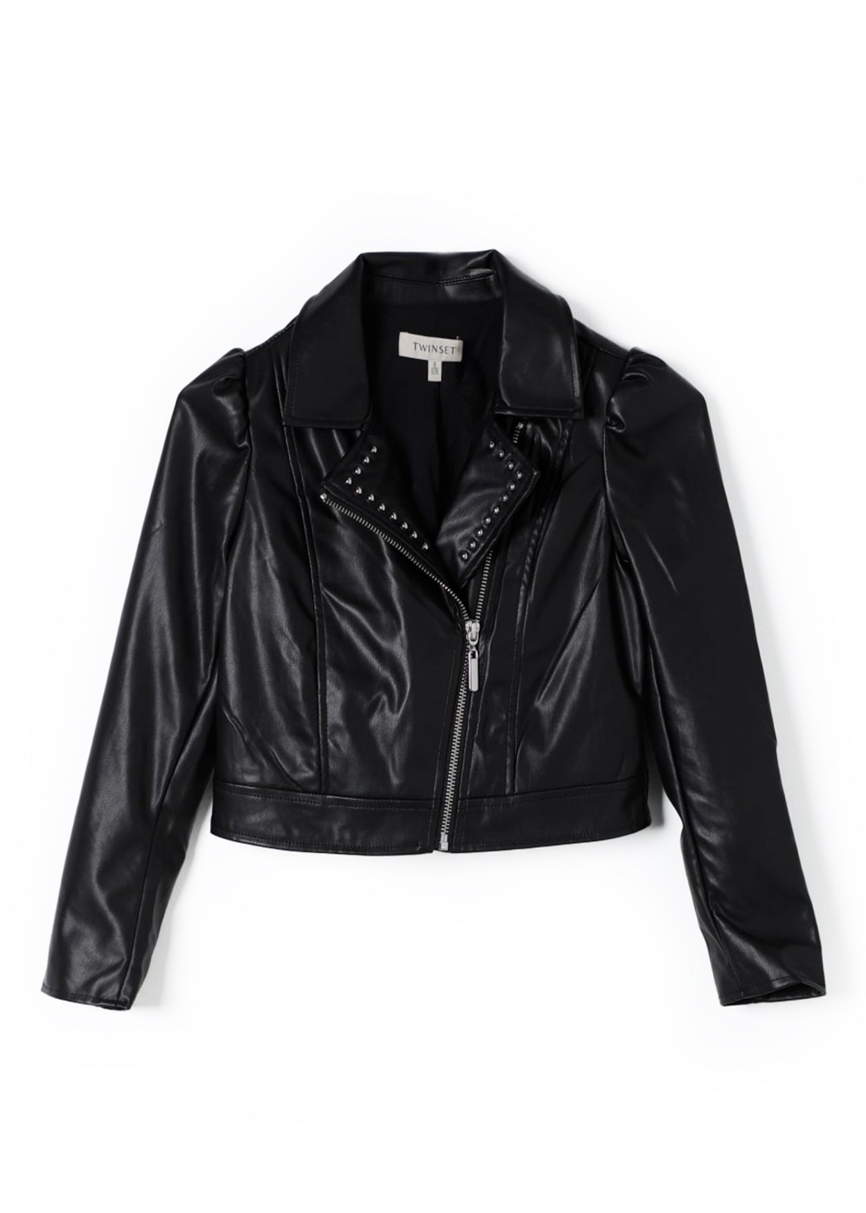 Twinset Kids Giubbino di Pelle con Volant (fronte)