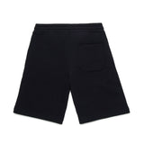 Diesel Kids Short in Felpa Nero con Logo Oval D Metallico per Bambini