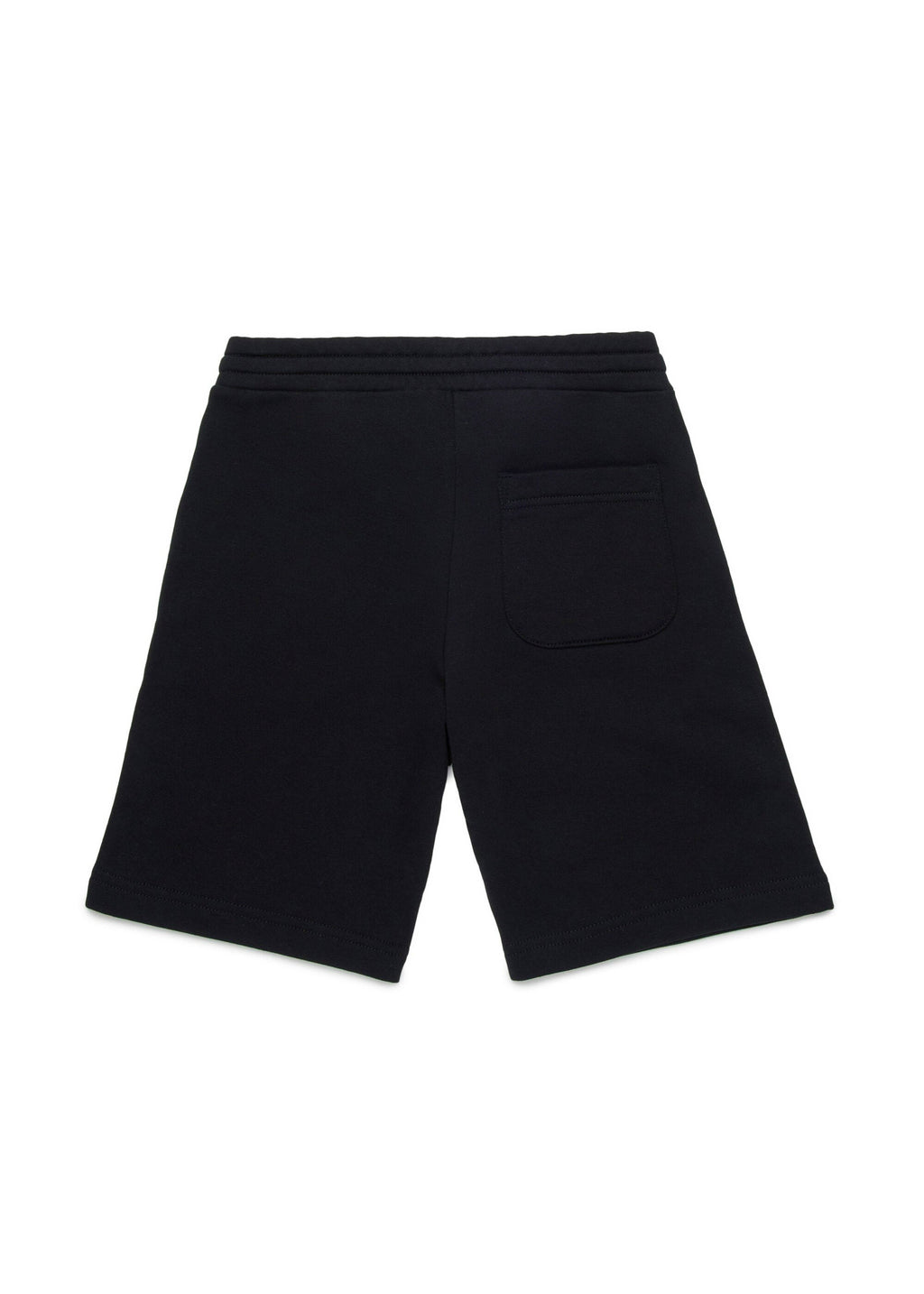 Diesel Kids Short in Felpa Nero con Logo Oval D Metallico per Bambini