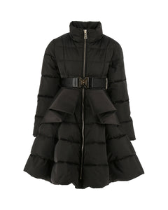 Elisabetta Franchi La Mia Bambina Piumino Nero Long per Bambine