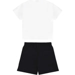 Barrow Kids Completo Bianco e Nero con Stampa Teddy Unisex