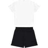 Barrow Kids Completo Bianco e Nero con Stampa Teddy Unisex